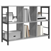 Produktbild för Hyllsystem Grå Sonoma 102 x 32 x 72,5 cm Konstruerat trä