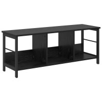 Produktbild för Hyllsystem Svart Ek 102 x 32 x 40,5 cm Konstruerat trä
