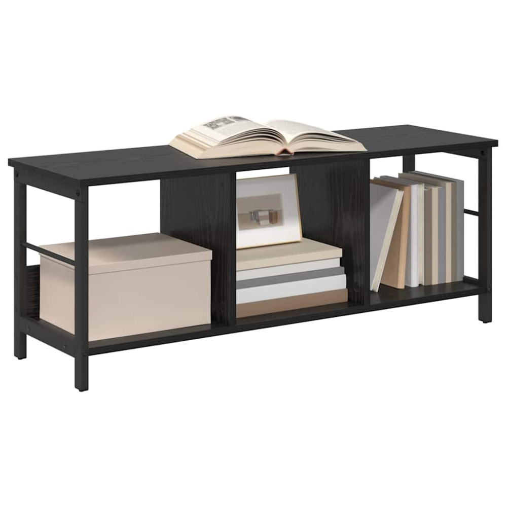 Produktbild för Hyllsystem Svart Ek 102 x 32 x 40,5 cm Konstruerat trä
