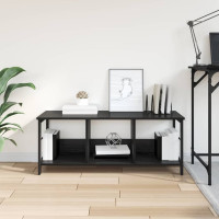 Produktbild för Hyllsystem Svart Ek 102 x 32 x 40,5 cm Konstruerat trä