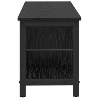 Produktbild för Hyllsystem Svart Ek 102 x 32 x 40,5 cm Konstruerat trä