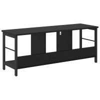 Produktbild för Hyllsystem Svart Ek 102 x 32 x 40,5 cm Konstruerat trä