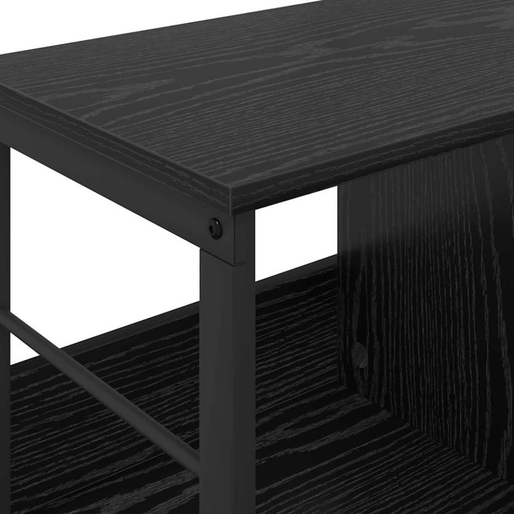 Produktbild för Hyllsystem Svart Ek 102 x 32 x 40,5 cm Konstruerat trä