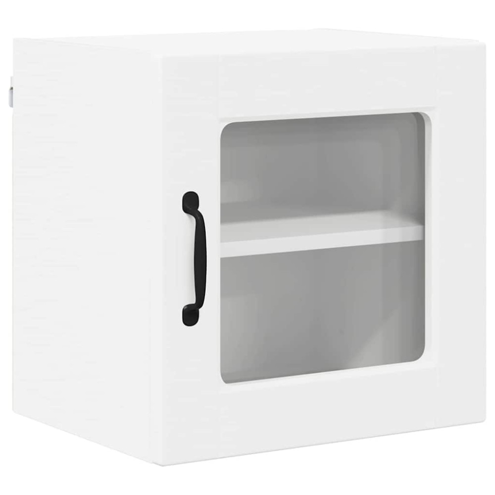 Produktbild för Väggglasförråd PORTO Vit 40 x 31 x 40 cm Konstruerat trä