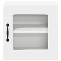 Produktbild för Väggglasförråd PORTO Vit 40 x 31 x 40 cm Konstruerat trä