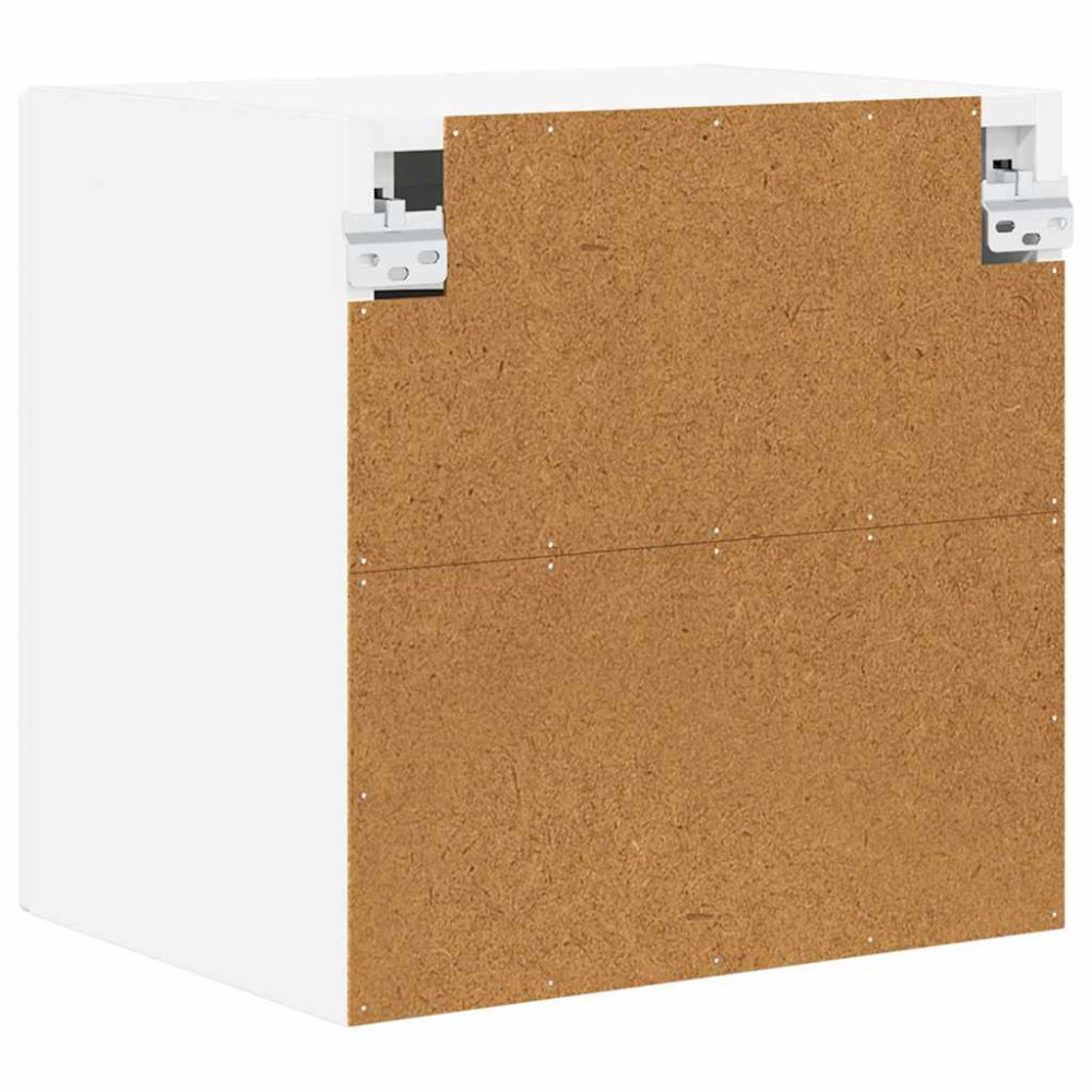 Produktbild för Väggglasförråd PORTO Vit 40 x 31 x 40 cm Konstruerat trä