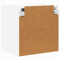Produktbild för Väggglasförråd PORTO Vit 40 x 31 x 40 cm Konstruerat trä