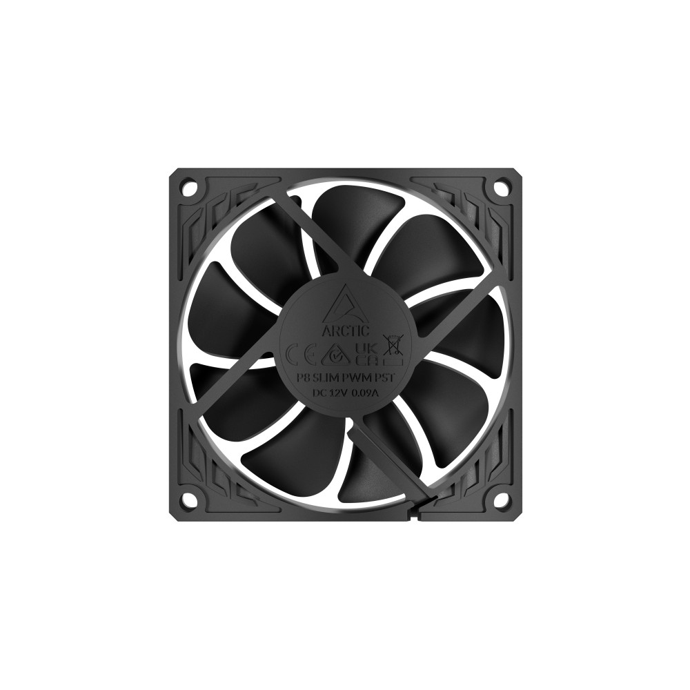Produktbild för ARCTIC P8 Slim PWM PST - lådfläkt - låg profil, med kabelsplitter