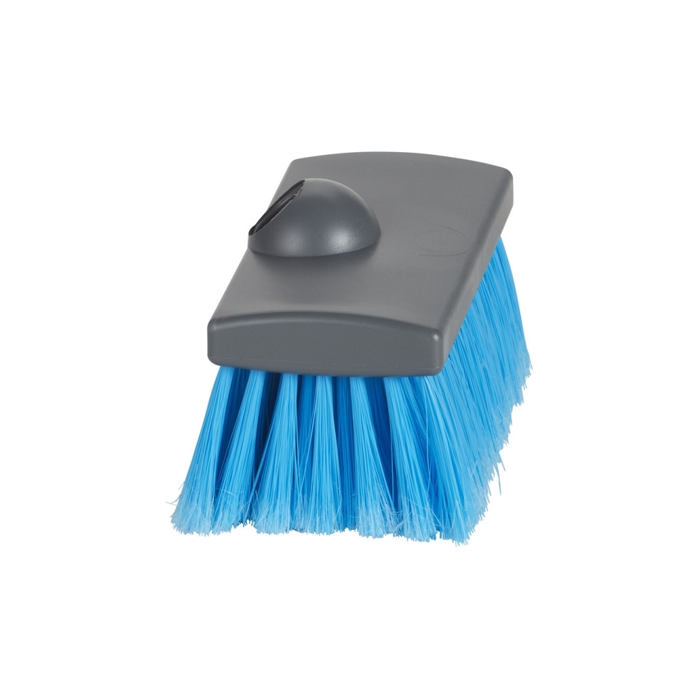 Produktbild för Borste med vattenstråle, Vikan, blå, PP, 15 cm, mjuk, slitsa...