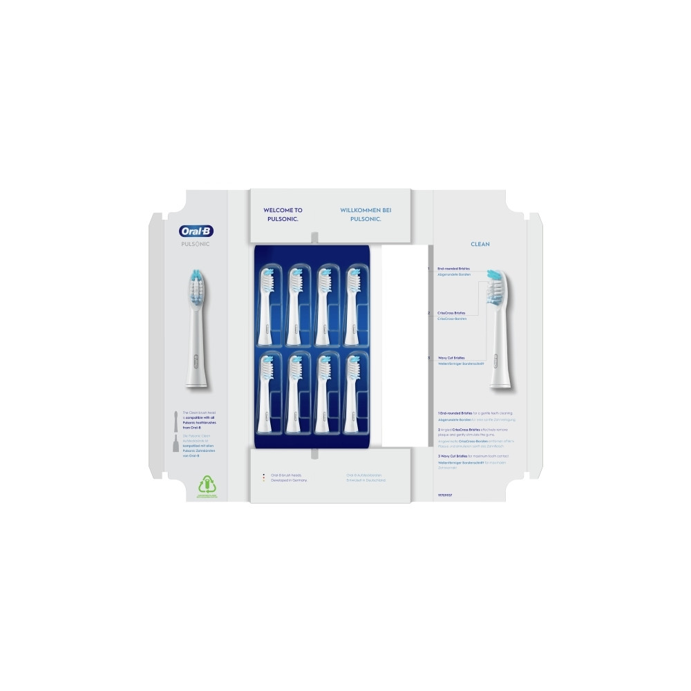 Produktbild för Oral-B Pulsonic Clean 81748491, 8 styck, Vit, 3 månad (er),...