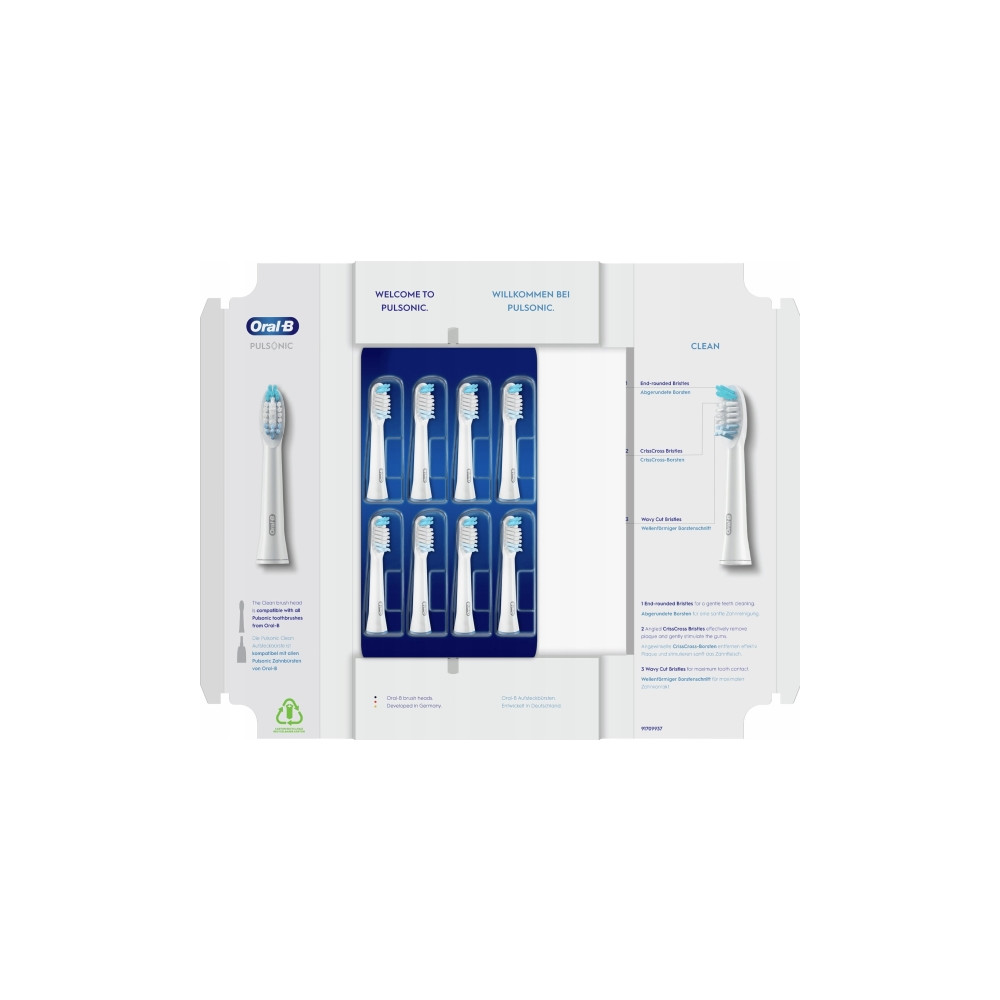 Produktbild för Oral-B Pulsonic Clean 81748491, 8 styck, Vit, 3 månad (er),...