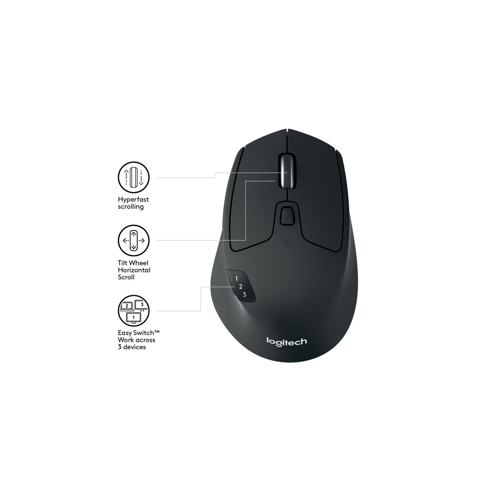 Produktbild för Logitech M720 Triathlon - mus - Bluetooth, 2.4 GHz