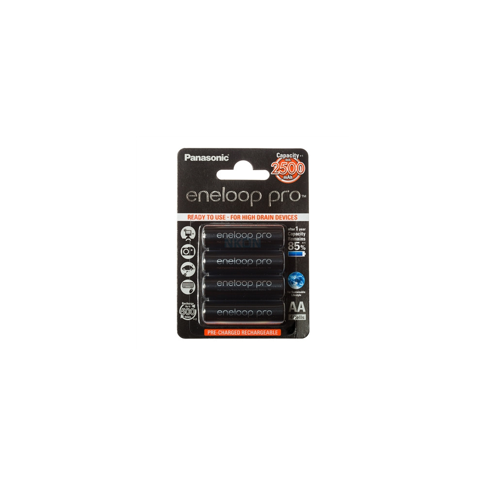 Produktbild för Panasonic eneloop pro BK-3HCDE batteri - 4 x AA-typ - NiMH