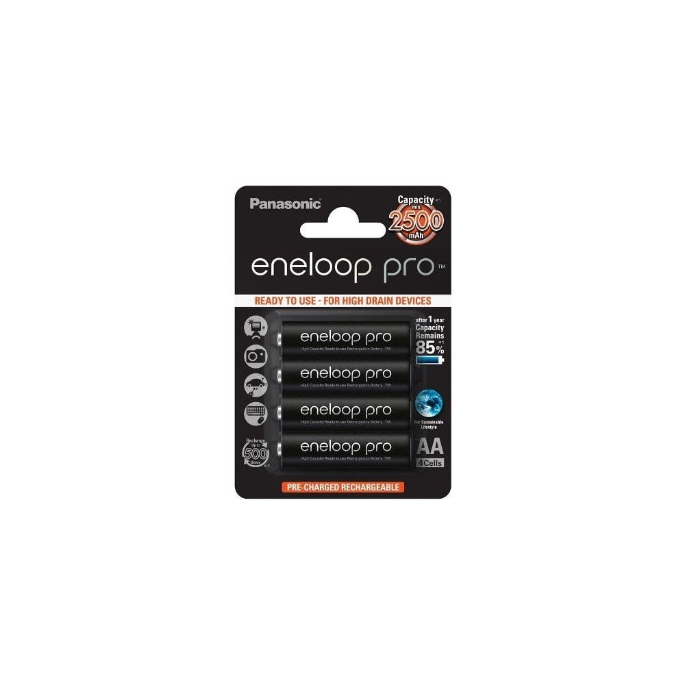Produktbild för Panasonic eneloop pro BK-3HCDE batteri - 4 x AA-typ - NiMH