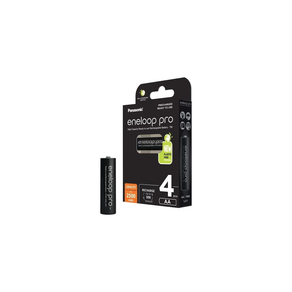 Produktbild för Panasonic eneloop pro BK-3HCDE batteri - 4 x AA-typ - NiMH