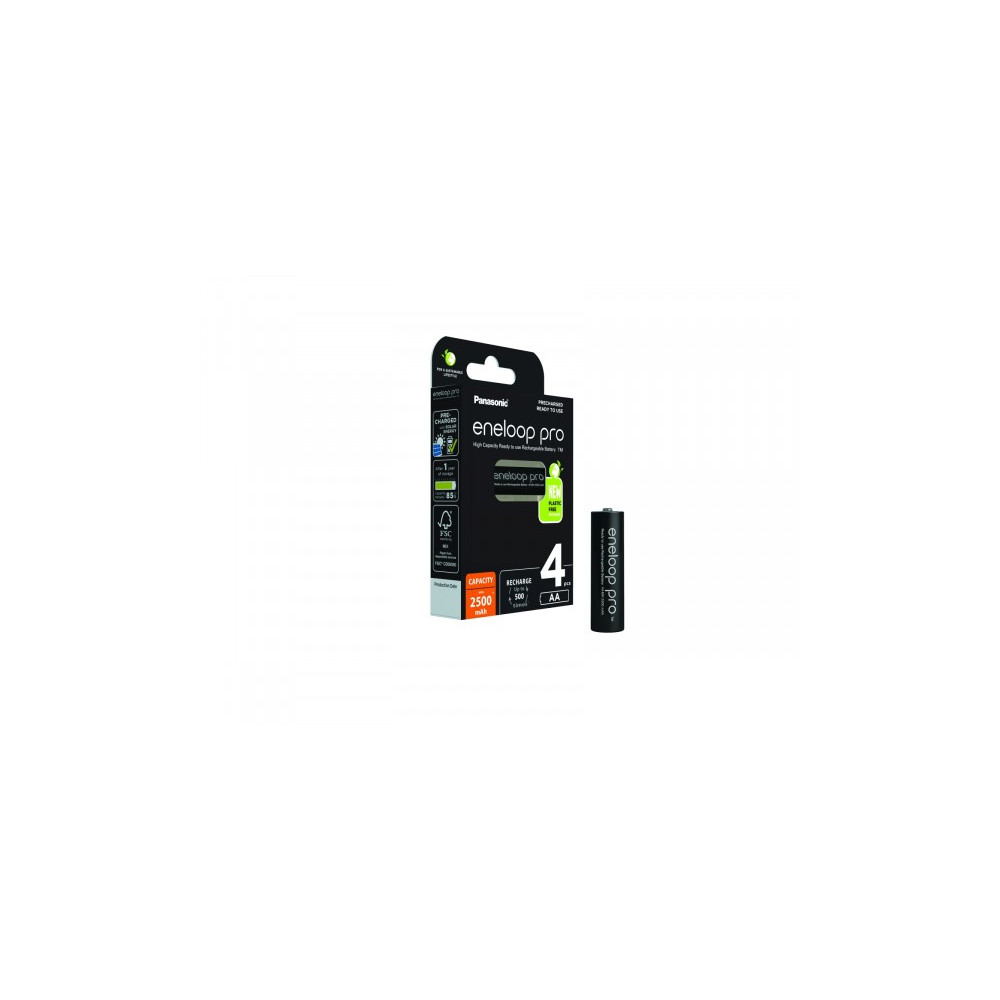 Produktbild för Panasonic eneloop pro BK-3HCDE batteri - 4 x AA-typ - NiMH