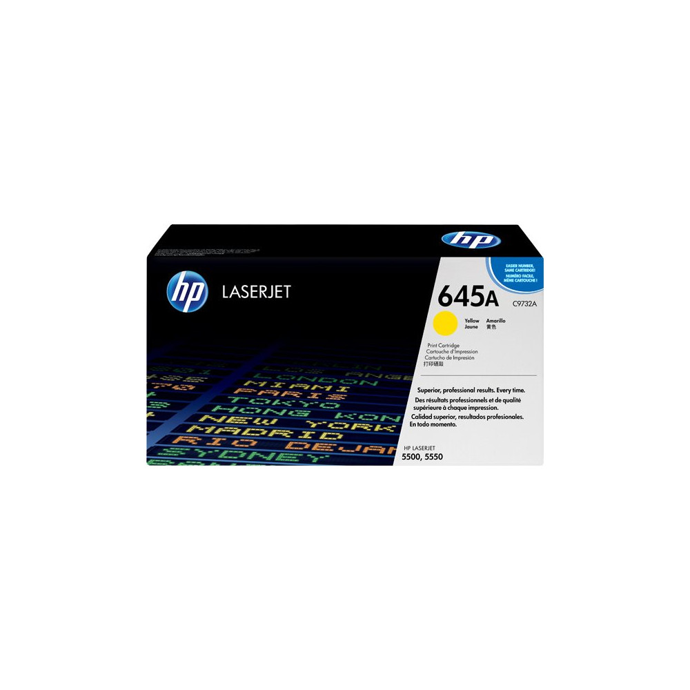Produktbild för HP 645A - gul - original - LaserJet - tonerkassett (C9732A)