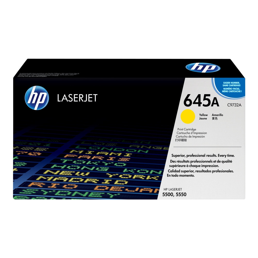 Produktbild för HP 645A - gul - original - LaserJet - tonerkassett (C9732A)