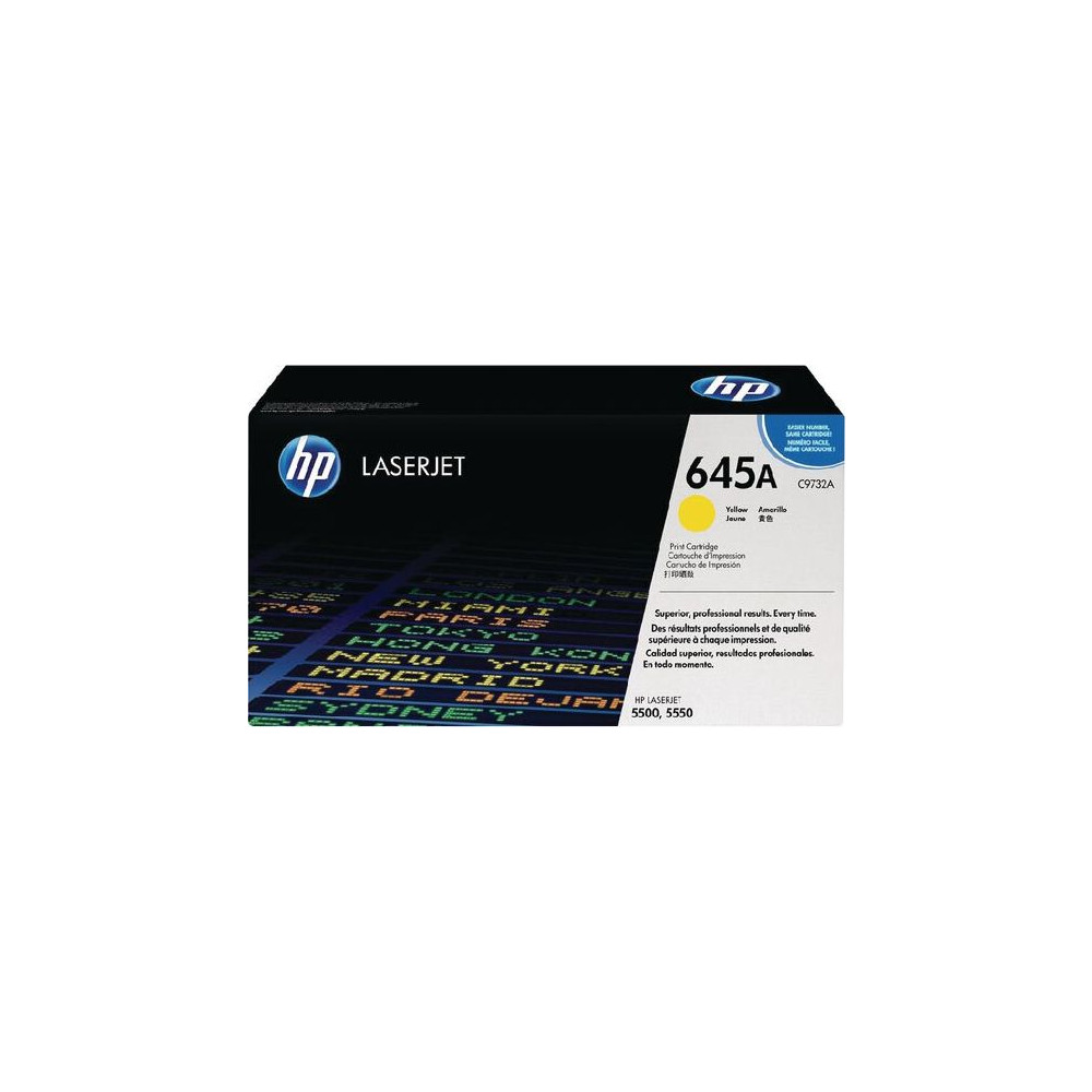 Produktbild för HP 645A - gul - original - LaserJet - tonerkassett (C9732A)