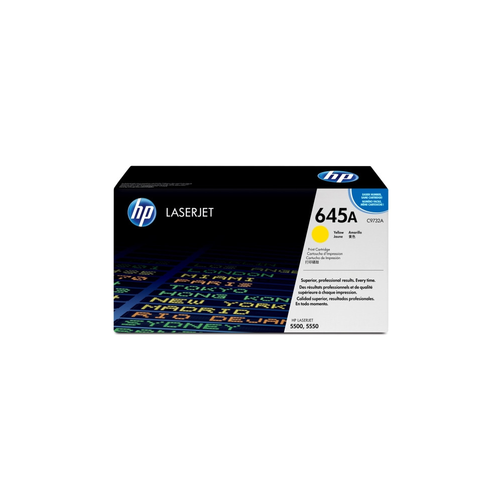 Produktbild för HP 645A - gul - original - LaserJet - tonerkassett (C9732A)
