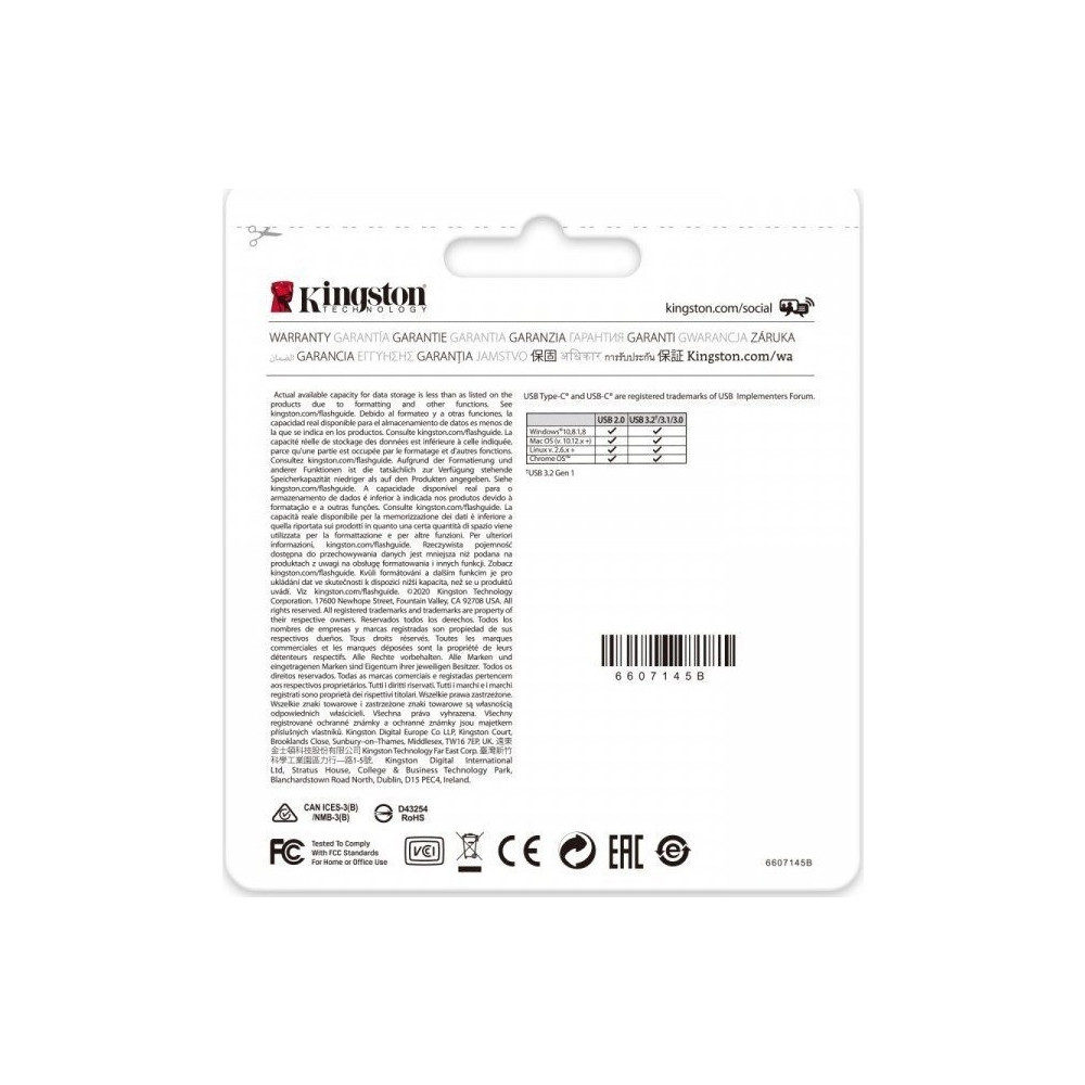 Produktbild för Kingston DataTraveler 70 - USB flash-enhet - 256 GB