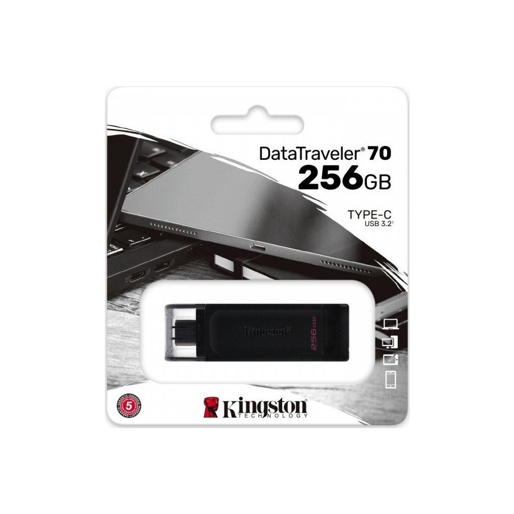 Produktbild för Kingston DataTraveler 70 - USB flash-enhet - 256 GB