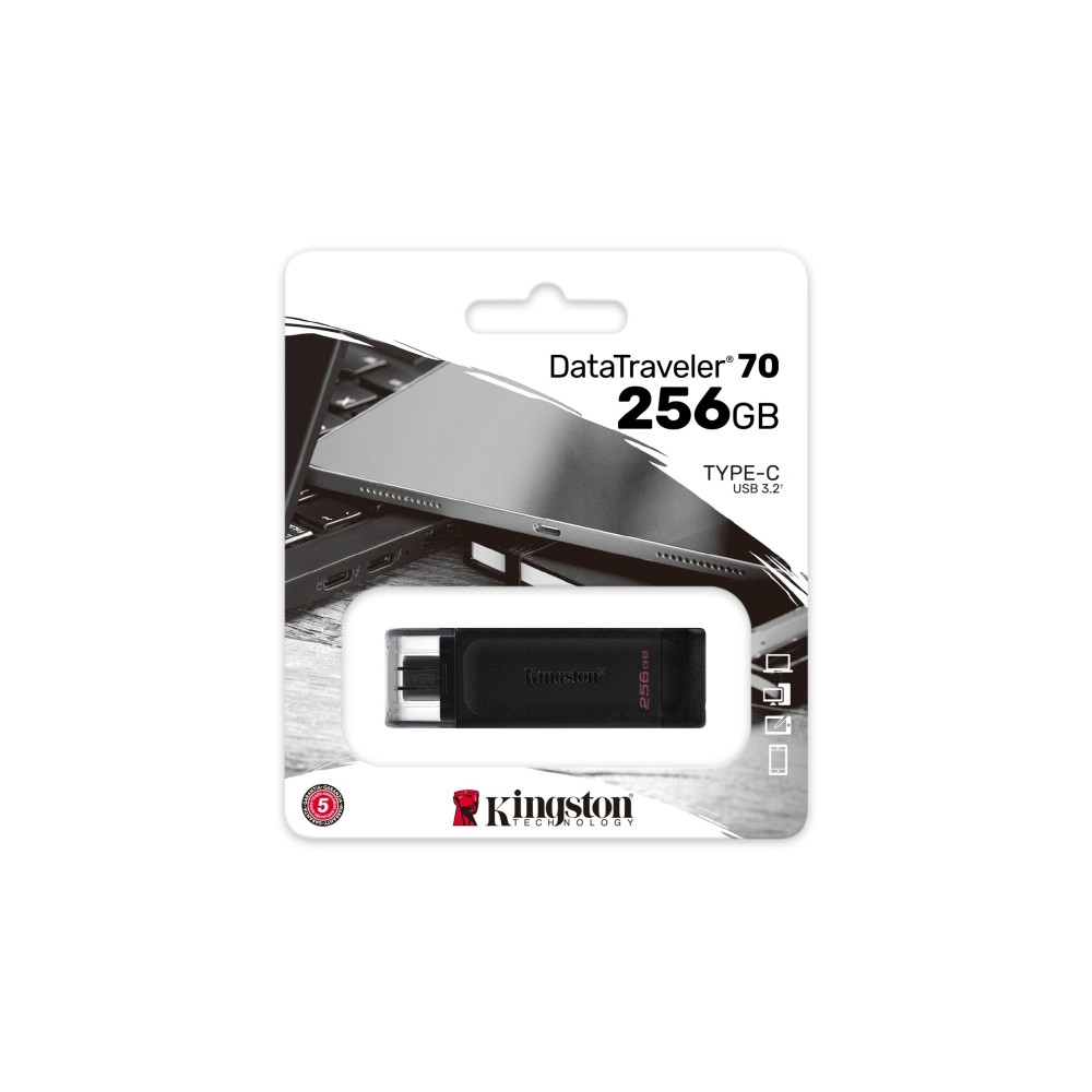 Produktbild för Kingston DataTraveler 70 - USB flash-enhet - 256 GB