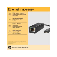 Produktbild för HP USB-C to RJ45 Adapter G2 - nätverksadapter - USB-C - Gigabit Ethernet x 1