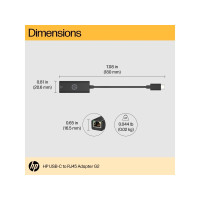 Produktbild för HP USB-C to RJ45 Adapter G2 - nätverksadapter - USB-C - Gigabit Ethernet x 1