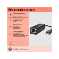 Produktbild för HP USB-C to RJ45 Adapter G2 - nätverksadapter - USB-C - Gigabit Ethernet x 1