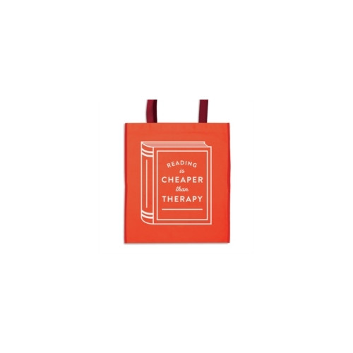Galison Reading is Cheaper Than Therapy Reusable Shopping Bag