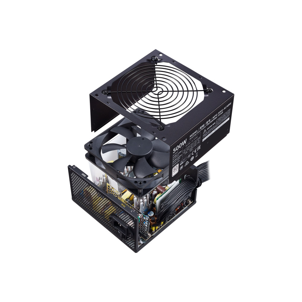 Produktbild för Cooler Master MWE White V2 500 - nätaggregat - 500 watt