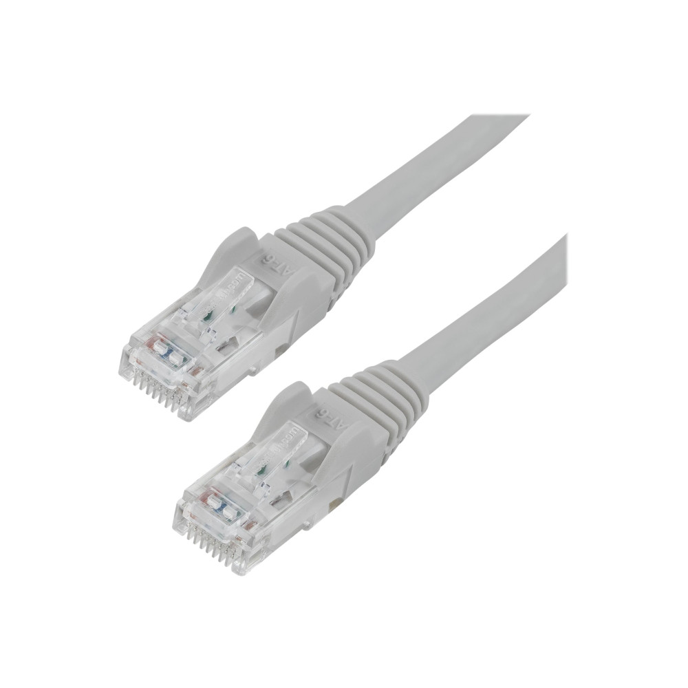 Produktbild för StarTech.com 75ft CAT6 Ethernet Cable, 10 Gigabit Snagless RJ45 650MHz 100W PoE Patch Cord, CAT 6 10GbE UTP Network Cable w/Strain Relief, Gray, Wiring is UL Certified/TIA - Category 6 - 24AWG (N6PATCH75GR) - patch-kabel - 22.9 m - grå