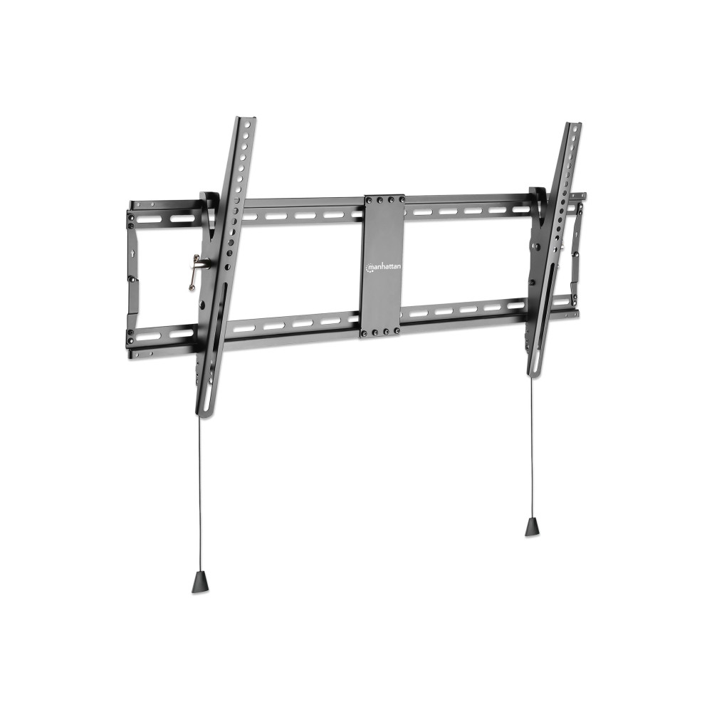 Produktbild för Manhattan TV & Monitor Mount, Wall (Low Profile), Tilt, 1 screen, Screen Sizes: 43-100", Black, VESA 200x200 to 800x400mm, Max 70kg, Foldable for Extra-Small and Shipping-Friendly Packaging, LFD, Lifetime Warranty monteringssats - låg profil - för böjd/pl