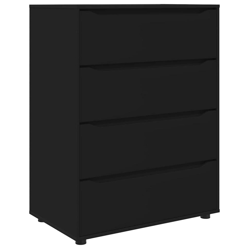 Produktbild för Förvaringsskåp Svart 80 x 48 x 105 cm Konstruerat trä