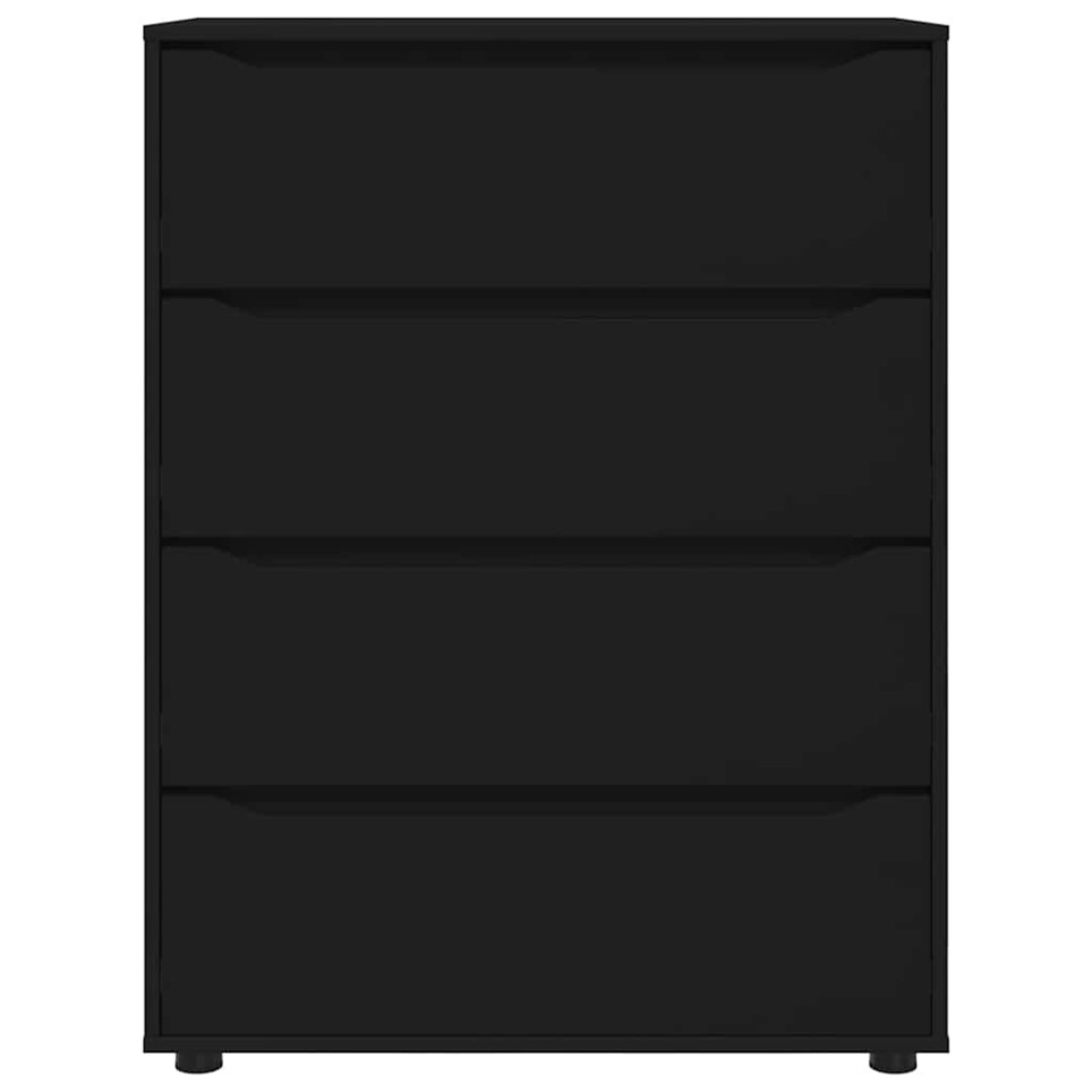 Produktbild för Förvaringsskåp Svart 80 x 48 x 105 cm Konstruerat trä