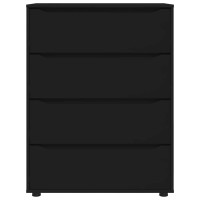 Produktbild för Förvaringsskåp Svart 80 x 48 x 105 cm Konstruerat trä