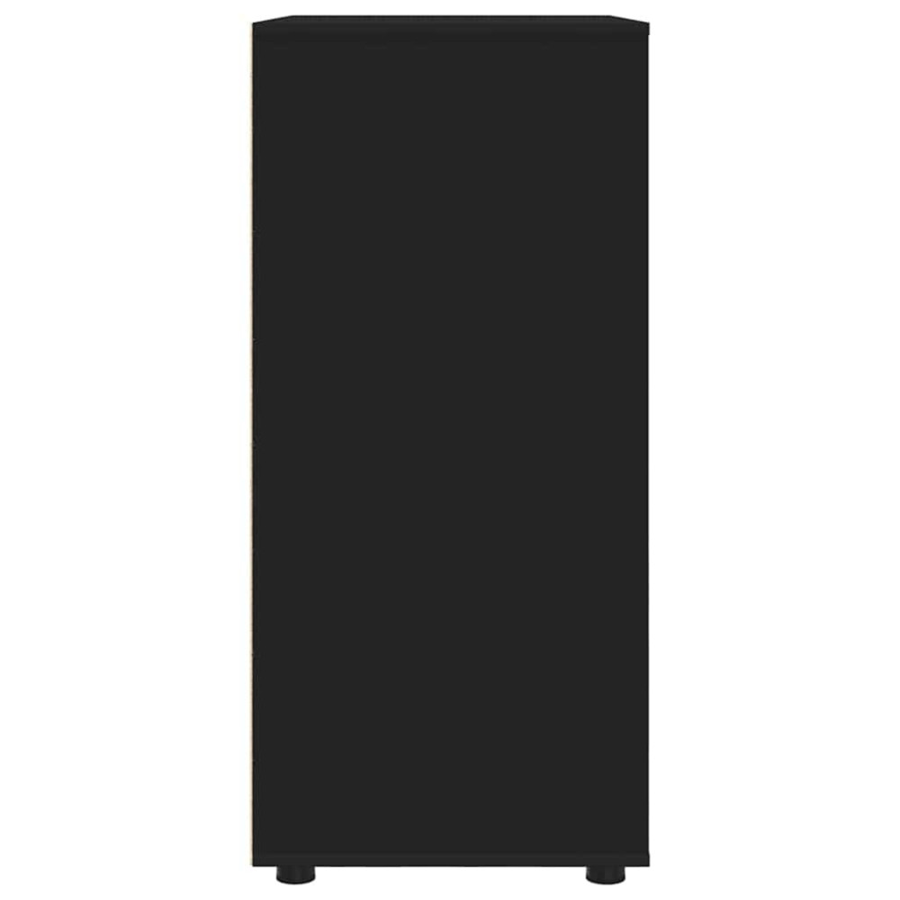 Produktbild för Förvaringsskåp Svart 80 x 48 x 105 cm Konstruerat trä