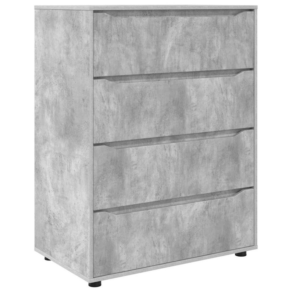 Produktbild för Förvaringsskåp Betonggrå 80 x 48 x 105 cm Konstruerat trä