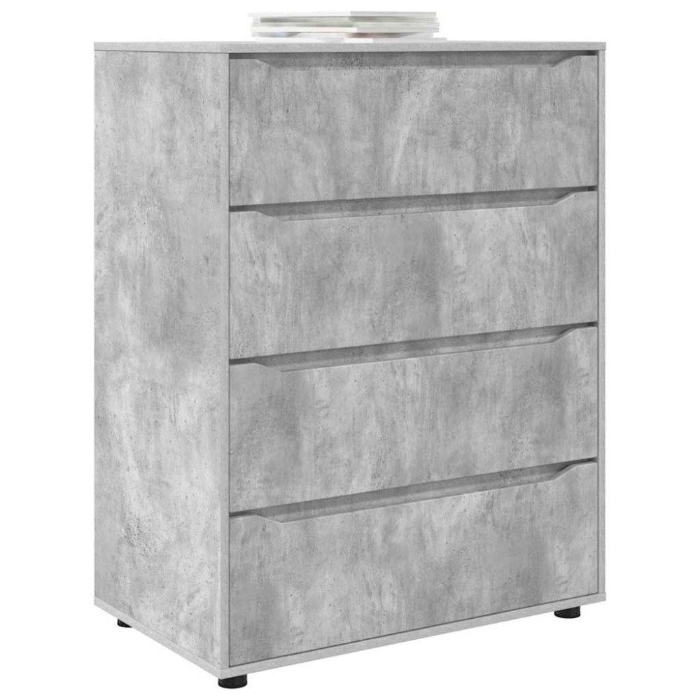 Produktbild för Förvaringsskåp Betonggrå 80 x 48 x 105 cm Konstruerat trä