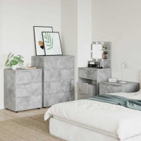 Produktbild för Förvaringsskåp Betonggrå 80 x 48 x 105 cm Konstruerat trä