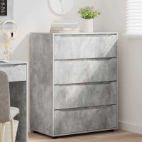 Produktbild för Förvaringsskåp Betonggrå 80 x 48 x 105 cm Konstruerat trä