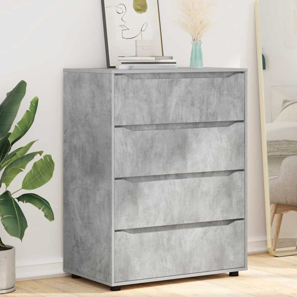 Produktbild för Förvaringsskåp Betonggrå 80 x 48 x 105 cm Konstruerat trä