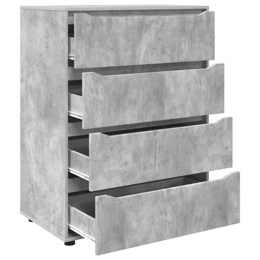 Produktbild för Förvaringsskåp Betonggrå 80 x 48 x 105 cm Konstruerat trä