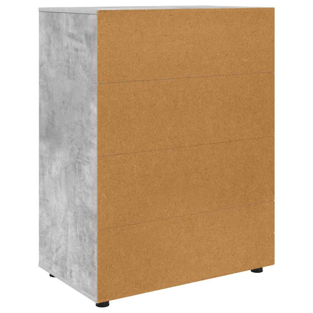Produktbild för Förvaringsskåp Betonggrå 80 x 48 x 105 cm Konstruerat trä