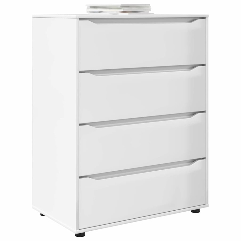 Produktbild för Förvaringsskåp Högblanka vita 80 x 48 x 105 cm Konstruerat trä