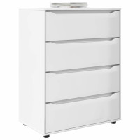 Produktbild för Förvaringsskåp Högblanka vita 80 x 48 x 105 cm Konstruerat trä