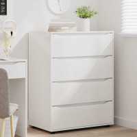 Produktbild för Förvaringsskåp Högblanka vita 80 x 48 x 105 cm Konstruerat trä
