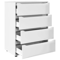 Produktbild för Förvaringsskåp Högblanka vita 80 x 48 x 105 cm Konstruerat trä