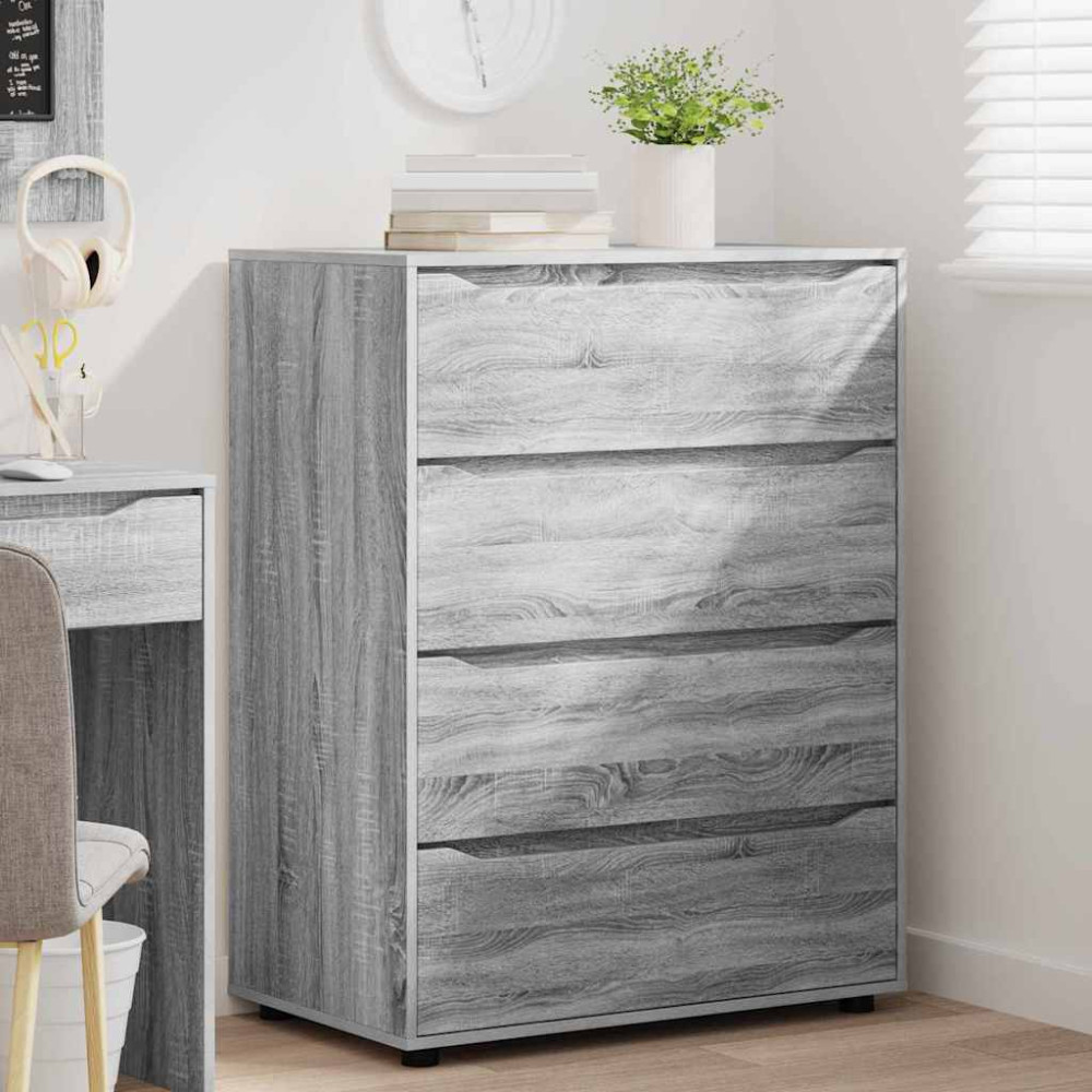 Produktbild för Förvaringsskåp Grå Sonoma 80 x 48 x 105 cm Konstruerat trä